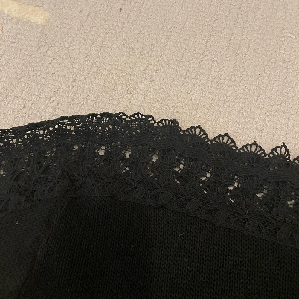 Black Lace Off the Shoulder Top